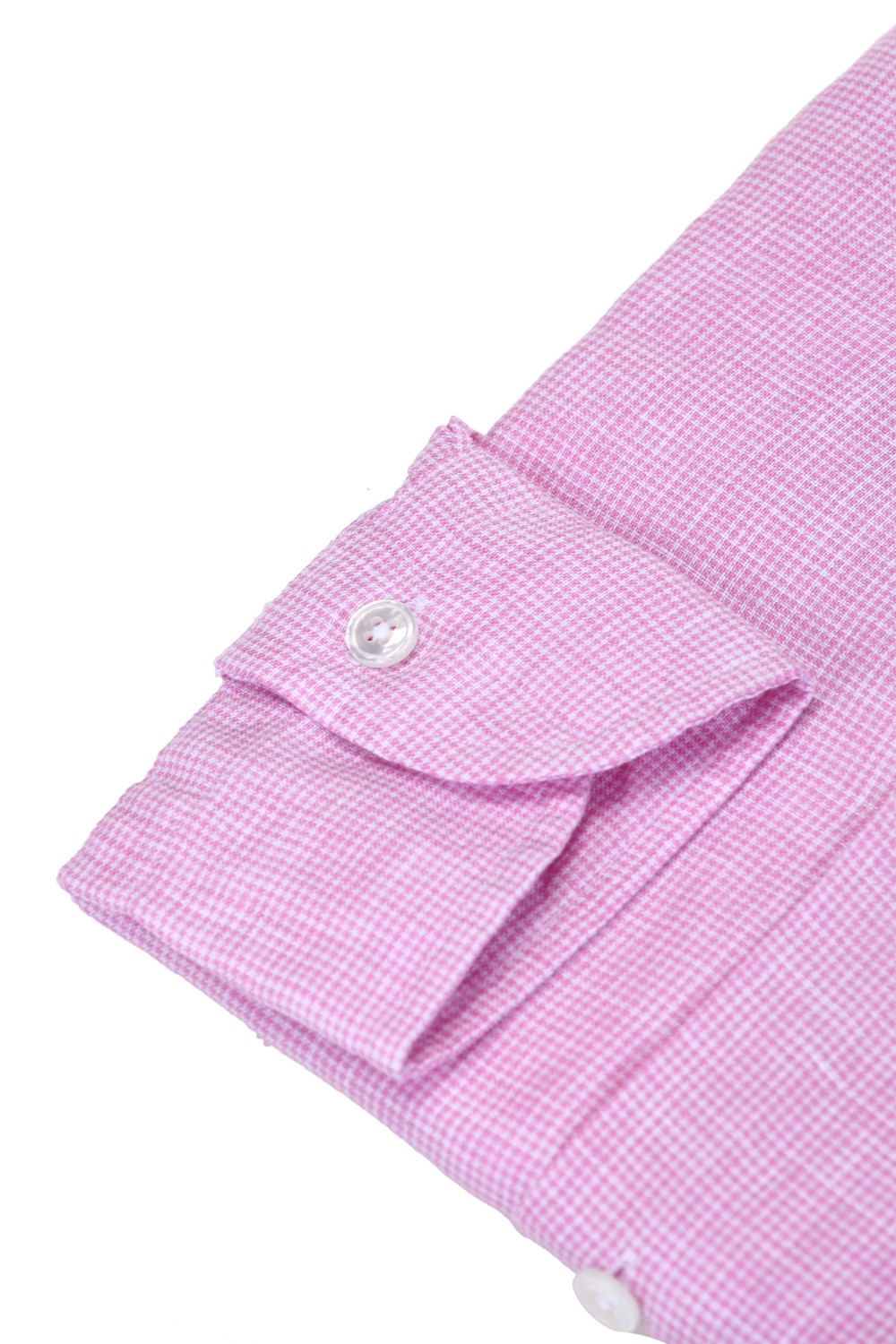 shop BAGUTTA  Camicia: Bagutta camicia in lino con micro quadro.
Maniche lunghe.
Slim fit.
Composizione: 100% lino.
Fabbricato in Albania.. WALTER EBLW CN0045-431ROSA number 9962222